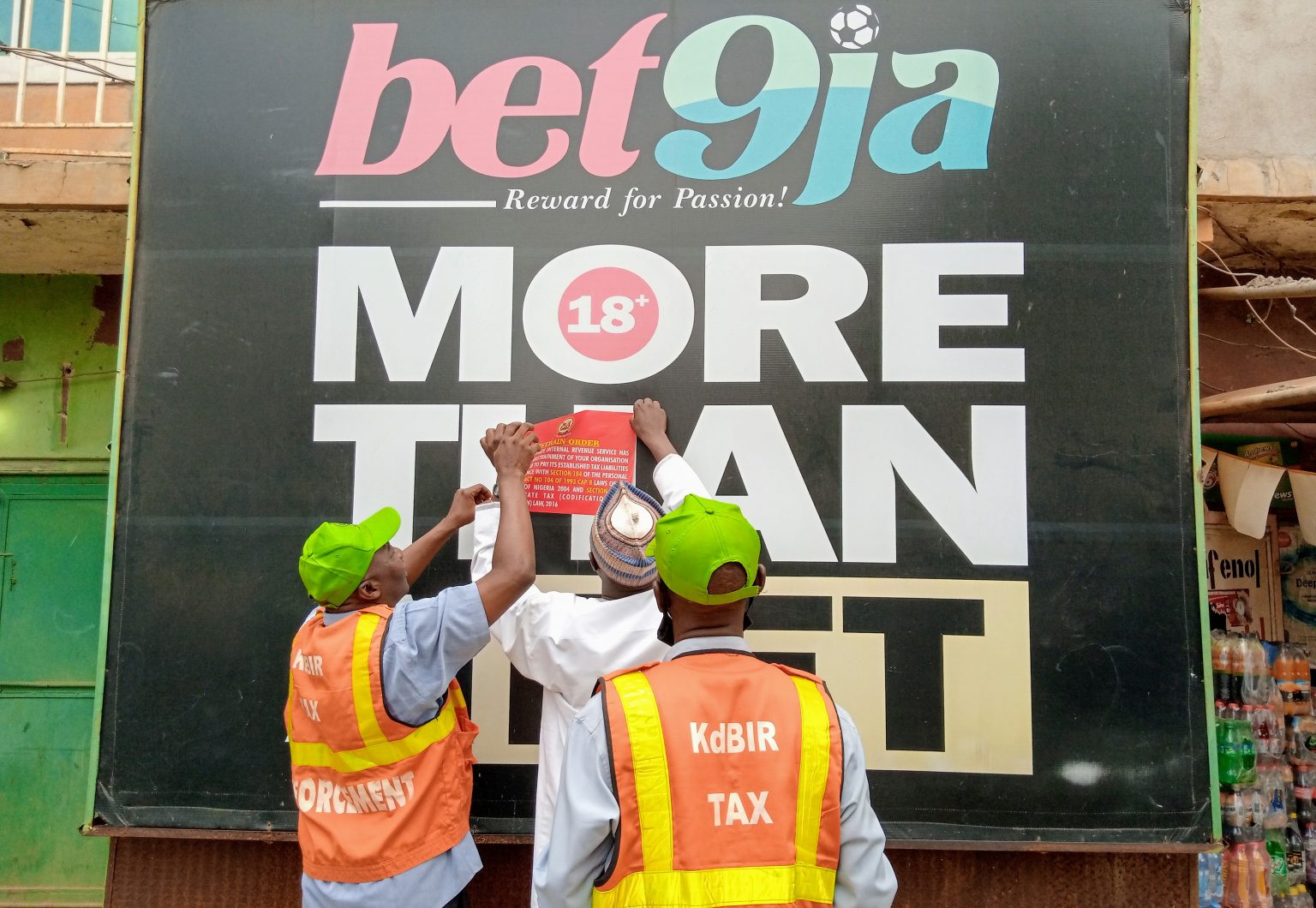 One-of-the-offices-of-bet9ja-being-sealed-off-by-officials-of-the-Kaduna-State-Internal-Revenue-Service-1536x1060