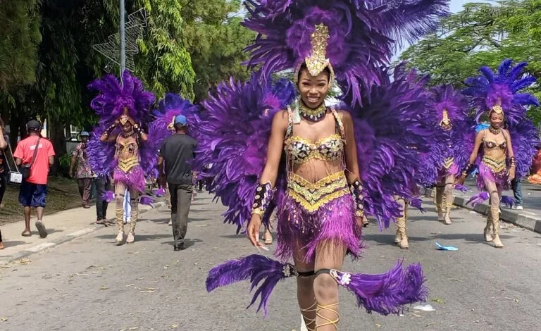 Diamond Band during the 2023 Carnival Calabar Parade of the Bands