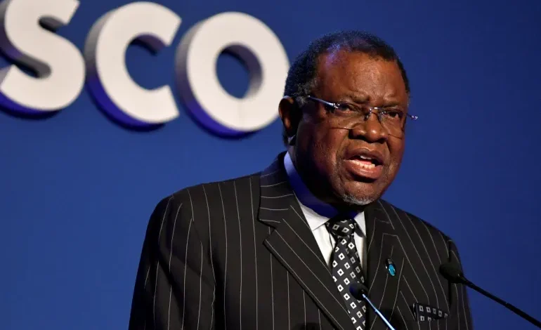 Namibian President Hage Geingob died on Sunday, with his wife and his children at his side, his office announced [Reuters]