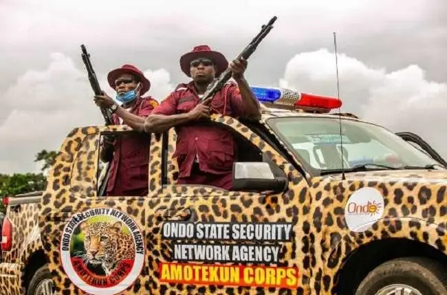 Amotekun nabs 45 suspects for alleged kidnapping, other offences in Ondo State