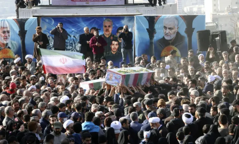 Thousands in Iran demonstrate against Israel as funerals take place