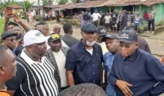 Otu visits family of toddler killed in flood, orders relocation of victims