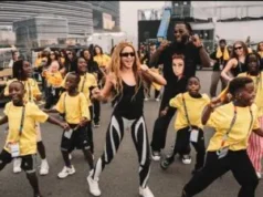 FIFA World Cup: Shakira, Burna Boy rehearse with Uganda’s Ghetto Kids ahead of final performance